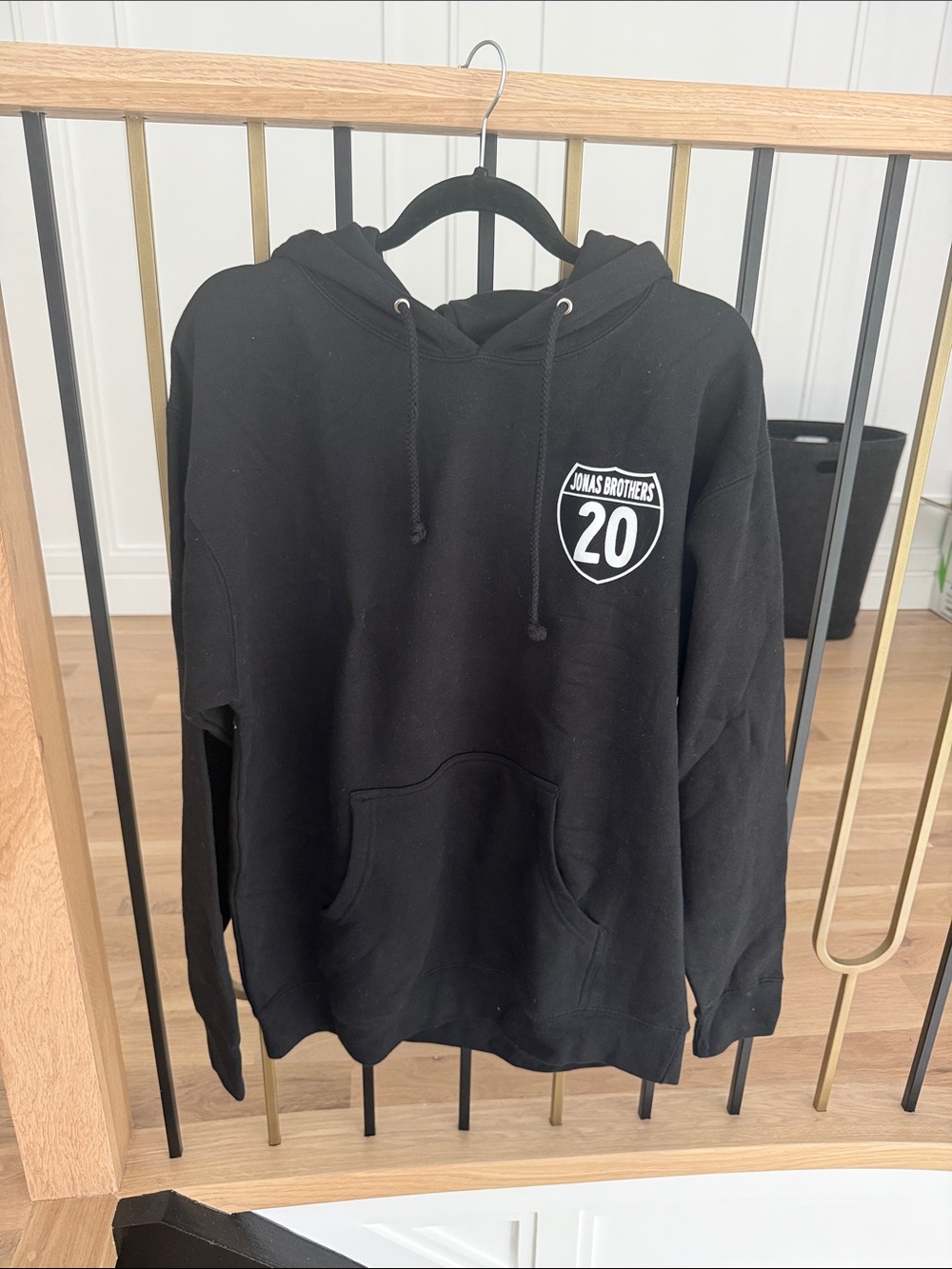 Jonas Brothers Black '20' Logo Pullover Hoodie